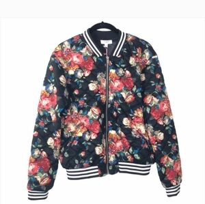 Copy Umgee Floral Zip Front Bomber Jacket